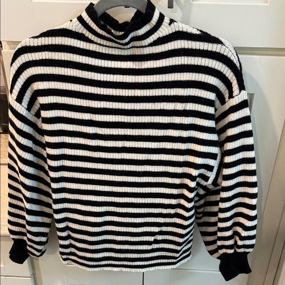Black and White Striped Sweater